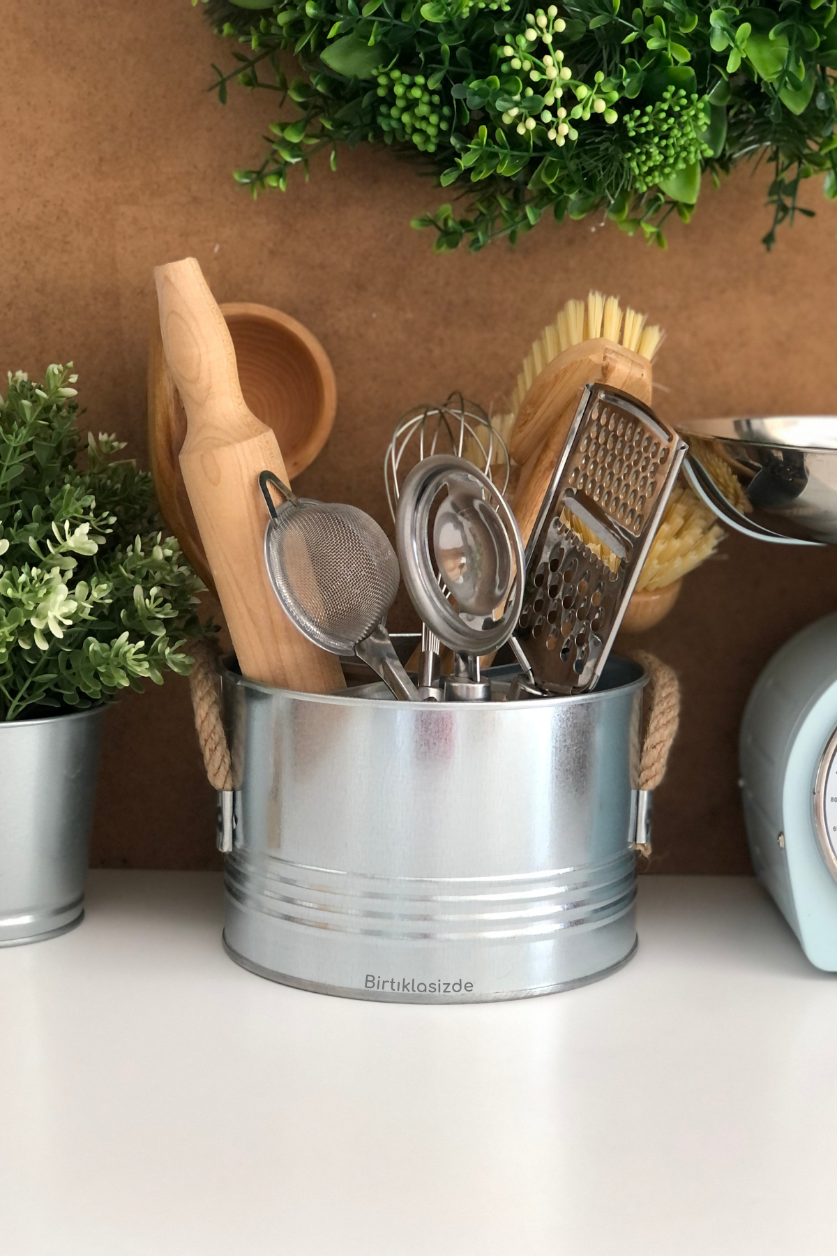 Kitchen Trend 4 Bölmeli Gümüş Metal Yağdanlık Standı Sosluk Yağlık Kaşıklık Mutfak Gereci