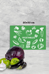 Kitchen Trend Cam Kesme Tahtası Vegetables Cam Sunum Tahtası 20x30 Cm